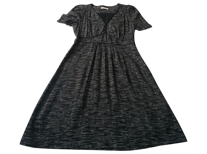 SESSUN Schwarz-Weiß-Kleid TM Neuwertig