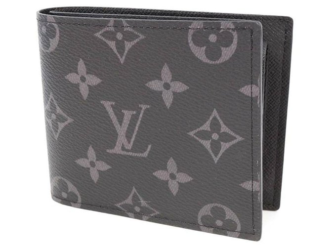 Louis Vuitton Portofeuilles MarcoNM Herren Gefaltete Brieftasche schwarz  ref.271948