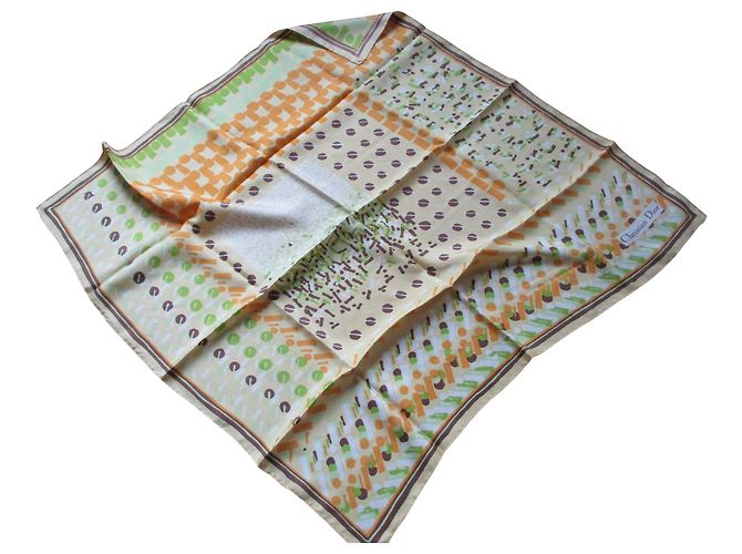 Pañuelo Christian Dior de seda con estampado abstracto Multicolor