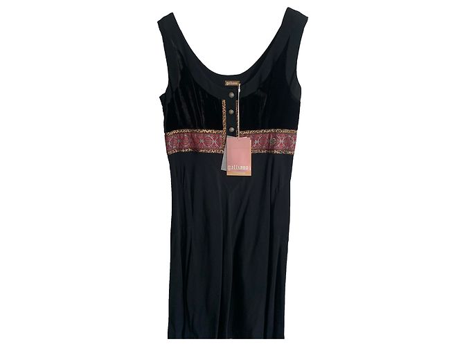 ABITO GALLIANO BALCK IN RASO E VELLUTO Nero