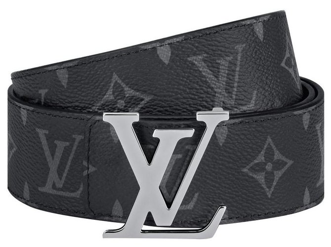 Louis Vuitton Cinturón eclipse reversible LV Gris Cuero ref.272043 - Joli  Closet