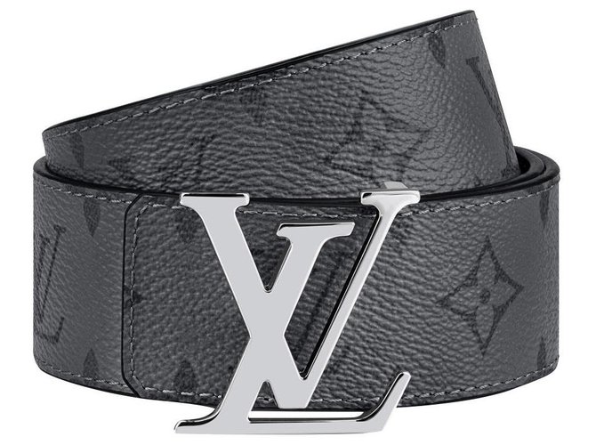 Louis Vuitton LV Eclipse Reverse Belt Grau Leder