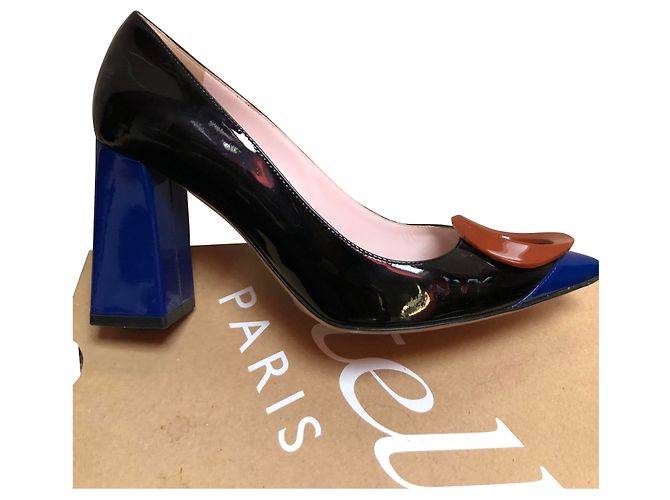 Dior Lackleder Pumps Schwarz Blau Rot