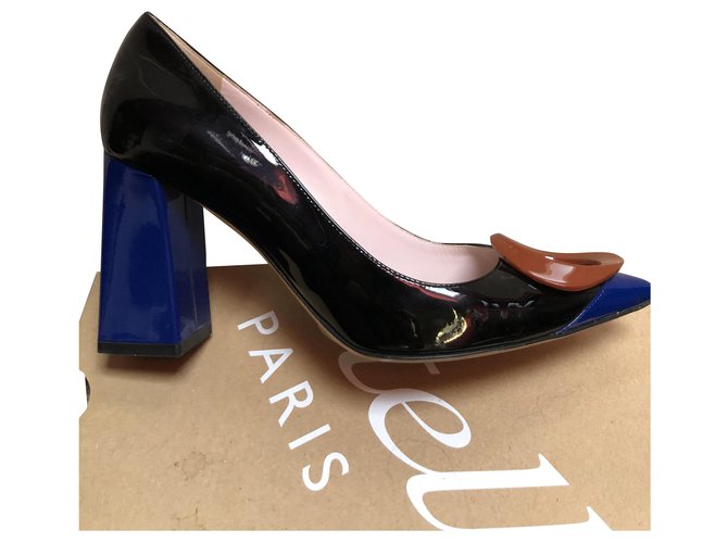 Dior Pumps Black Red Blue Patent leather  ref.272212