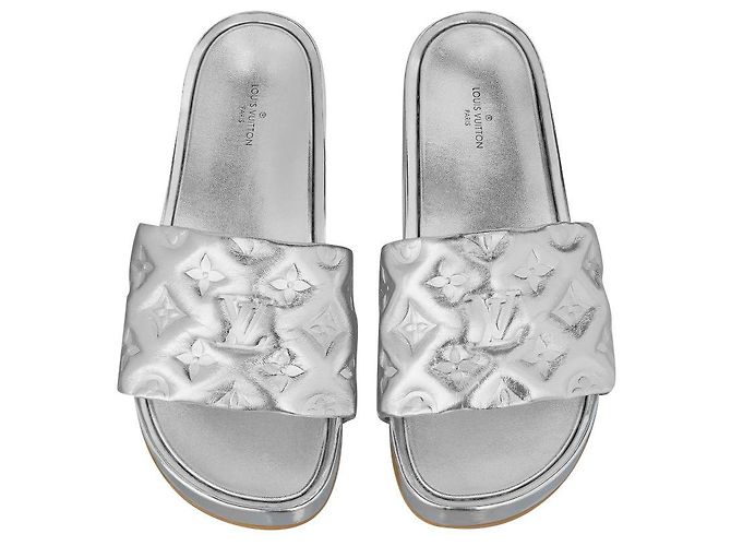 Louis Vuitton Mules LV Jumbo Flatform Argento