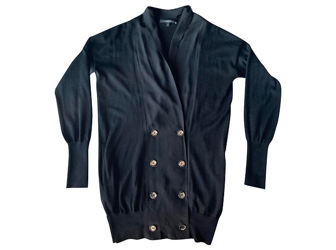 Cárdigan largo de cachemira negro Gucci