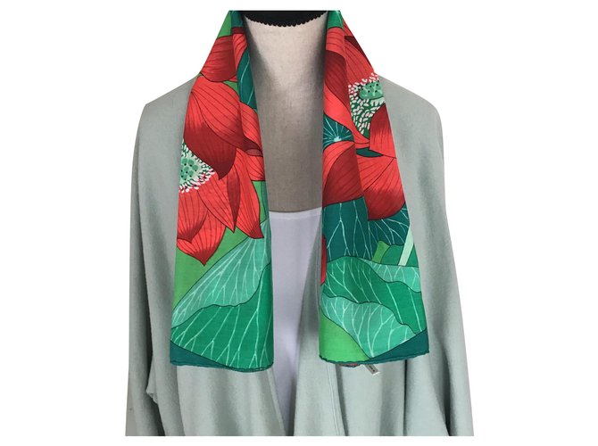 Hermès fiore di loto Multicolore Cotone  ref.272543