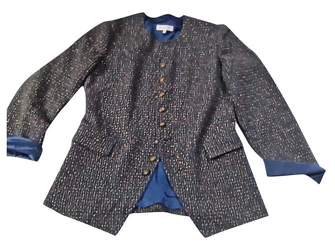 Giacca Armand Ventilo in tweed nero blu e oro D'oro
