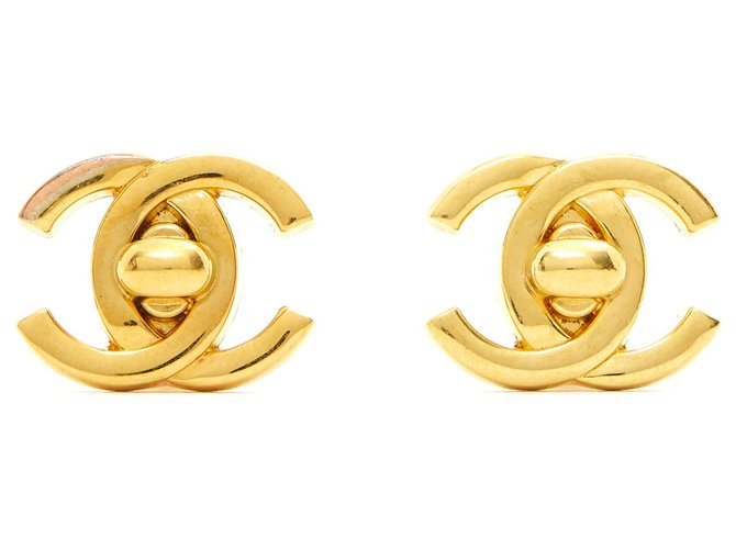 Chanel GOLDEN CC LOCKER M Dourado Metal  ref.272613