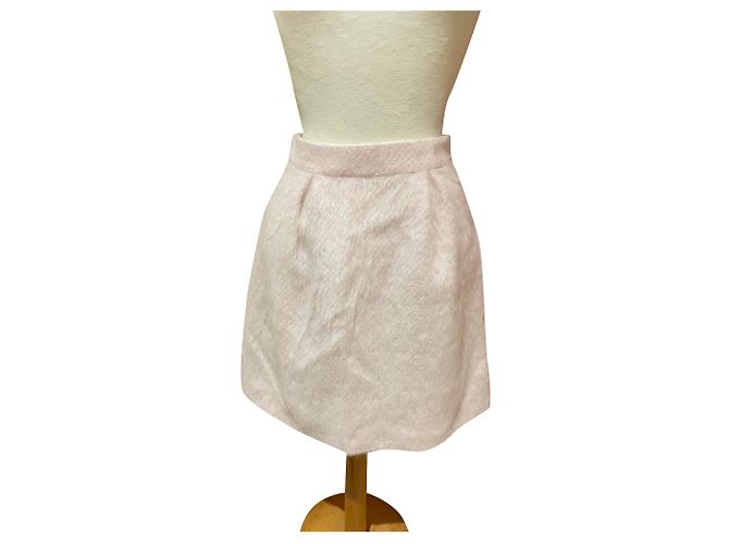 Falda Paule Ka de mohair rosa