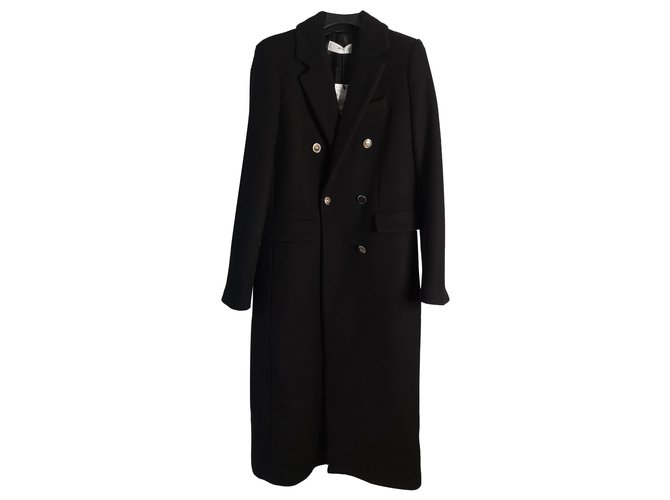Mango Coats, Outerwear Black Wool  ref.272628