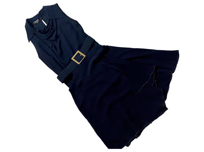 Chanel Jumpsuits Navy blue Silk  ref.272707
