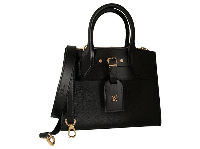 Louis Vuitton Bolsos de mano Negro Cuero  ref.272780