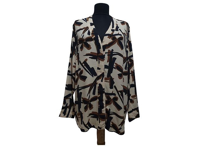 Camisa de viscose By Malene Birger Tamanho 38 Multicor