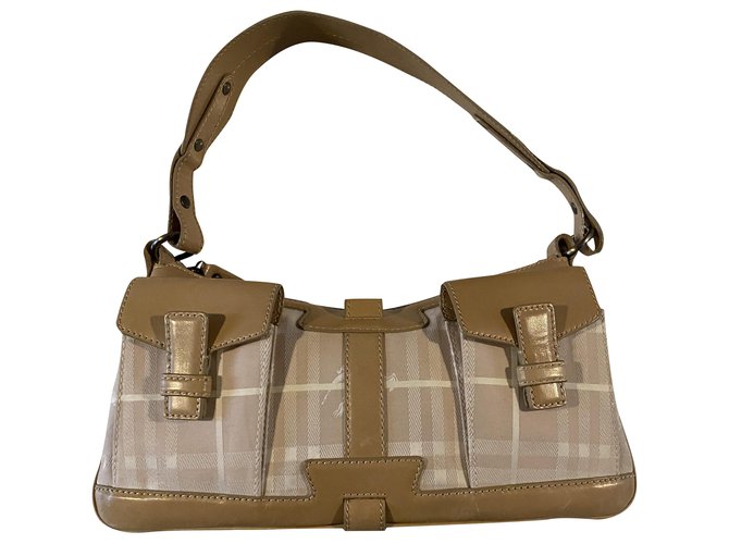 Brook Burberry Handtaschen Beige Leinwand  ref.273087