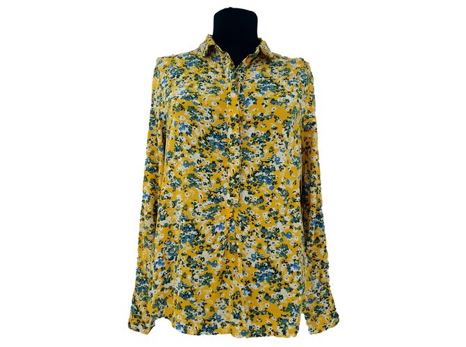 Camicetta Samsoe & Samsoe Hamiti Gialla in Viscosa Multicolore Giallo 