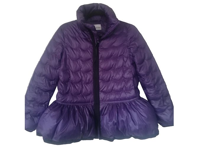 Red Valentino Steppjacke mit Rüschen Lavendel Nylon