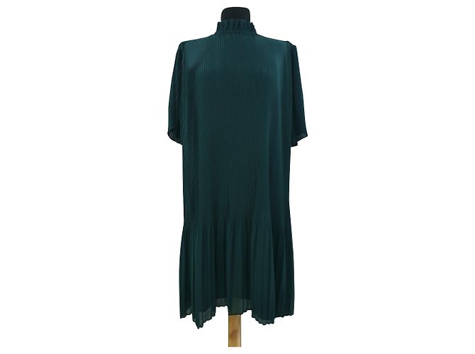 Samsoe & Samsoe Grünes Plissee Kleid Größe M