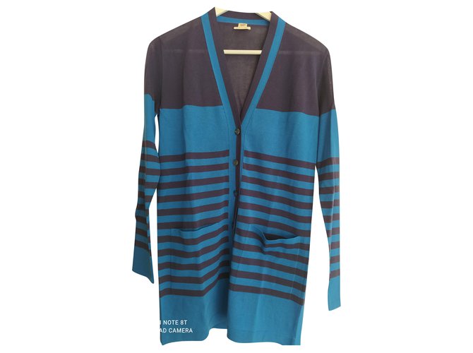 Hermès Knitwear Blue Cotton Polyamide  ref.273231