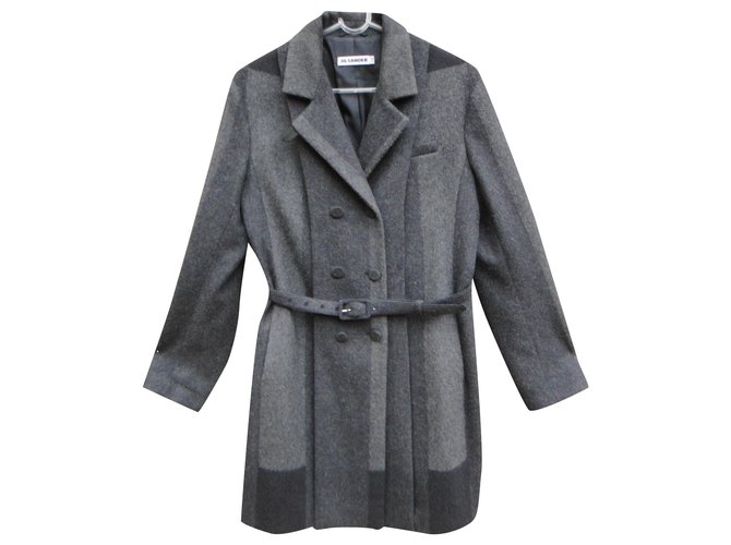 Jil Sander t coat 36 New condition Grey Silk Wool Angora  ref.273418