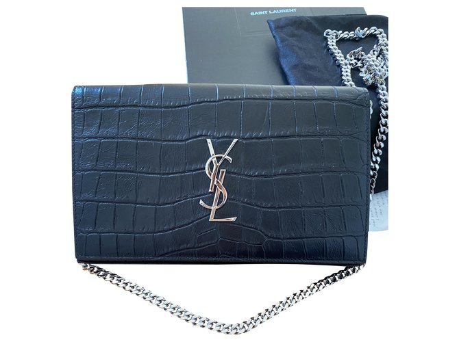 Yves Saint Laurent Clutch bags Black Patent leather  ref.273468