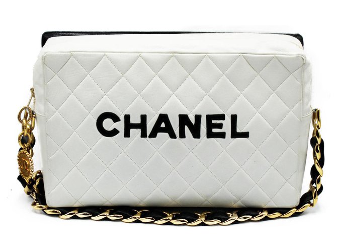 Chanel Bolsos de mano Blanco Cuero  ref.273517