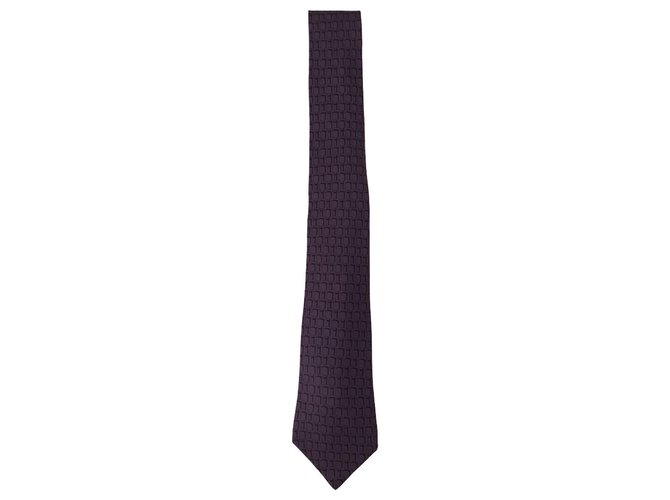 Hermès Hermes Cravate violet Soie  ref.273835