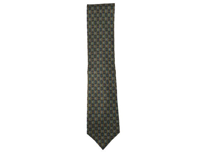 Hermès Hermes Krawatte aus grüner Seide  ref.273847