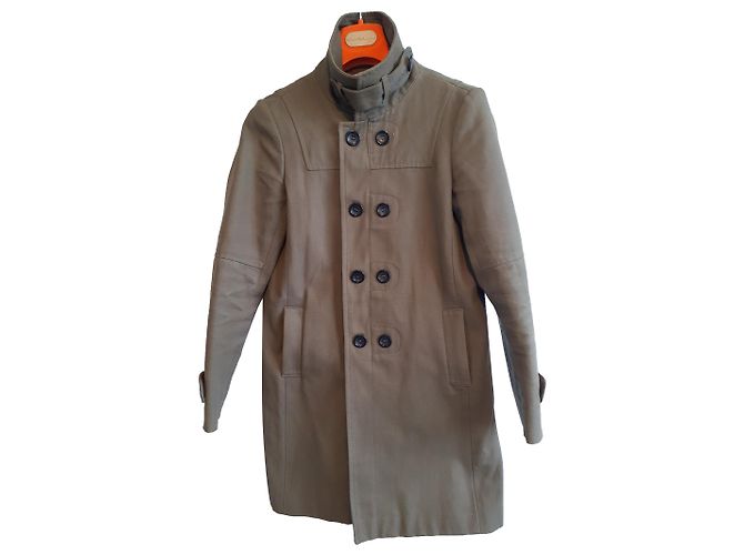 Gabardina de algodón Comptoir Des Cotonniers Kaki Caqui