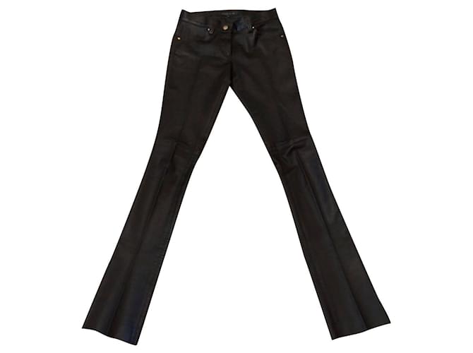 Barbara Bui Pants, leggings Black Leather  ref.273375