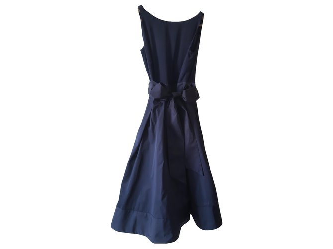 Ralph Lauren vestido vestido Azul marinho Licra  ref.273540