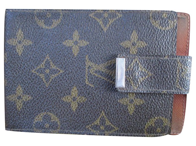 Louis Vuitton Monogram canvas checkbook holder. Brown Cloth  ref.273545