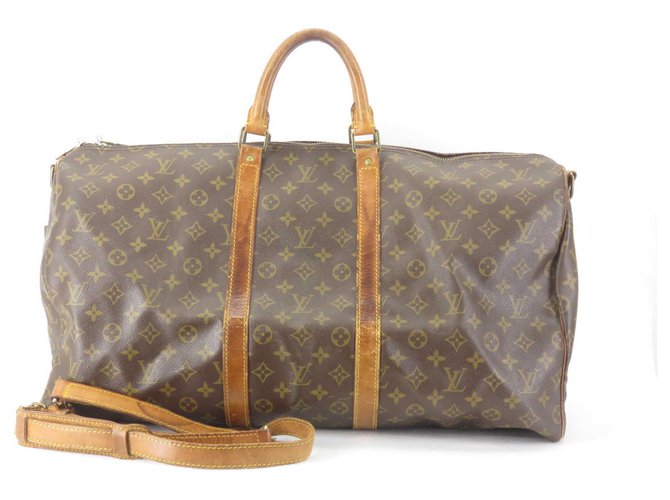 Louis Vuitton Keepall 55 Brown Cloth ref.273611 - Joli Closet