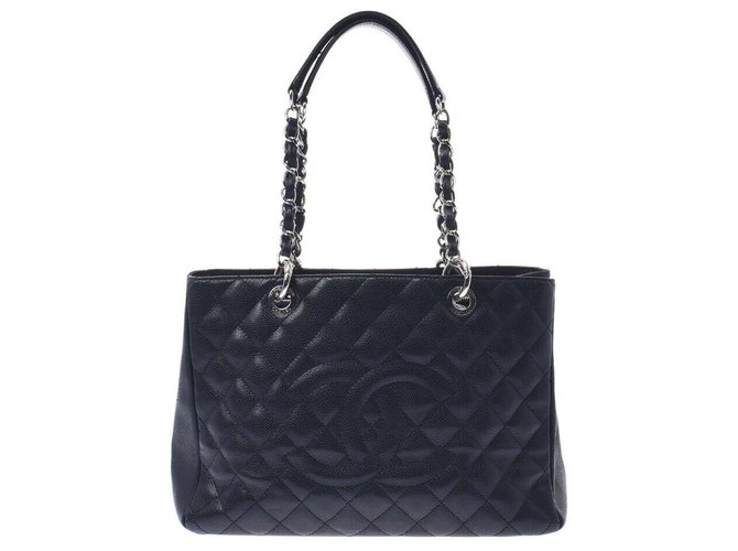 Chanel shopping Black Leather  ref.273831