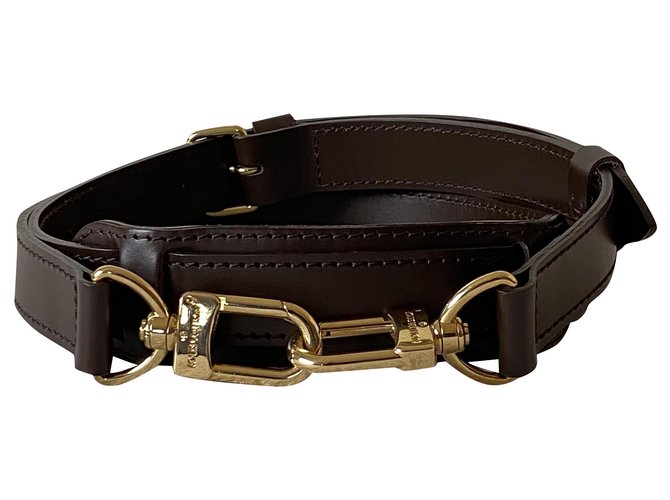 Louis Vuitton Shoulder strap Brown Leather  ref.273861