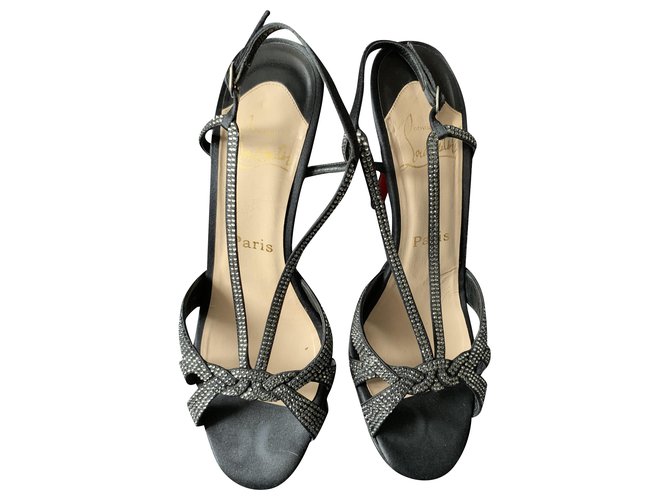 Christian Louboutin Sandals Black Leather  ref.273901