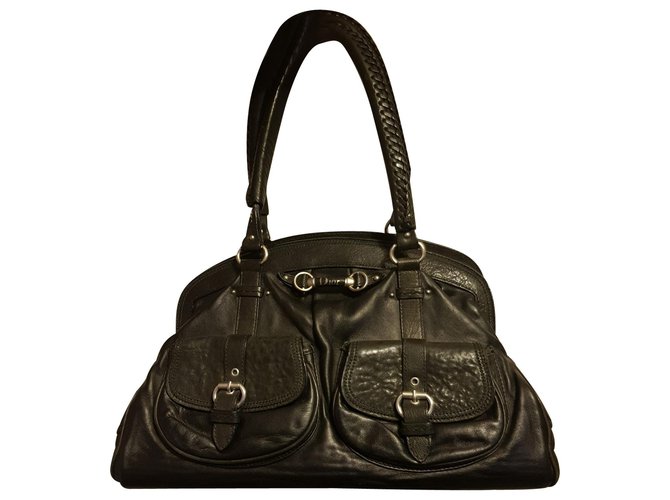 Dior Handtaschen Schwarz Leder  ref.273928