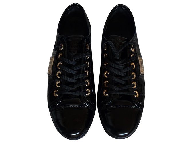 Dolce & Gabbana DOLCE AND GABBANA PATENT LEATHER SNEAKERS Black  ref.273946
