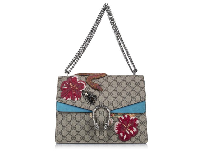 Gucci Brown/Beige Bee Embroidered GG Supreme Canvas and Leather Mini Chain  Bag Gucci | The Luxury Closet