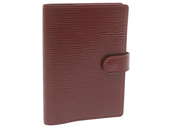 Louis Vuitton Agenda Cover Rot Leder  ref.274144