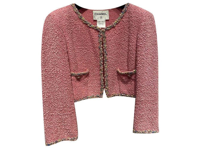 Chanel Jackets Pink Wool  ref.274224