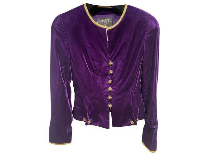 Chanel Collector Golden Purple Silk Cotton Viscose  ref.274228