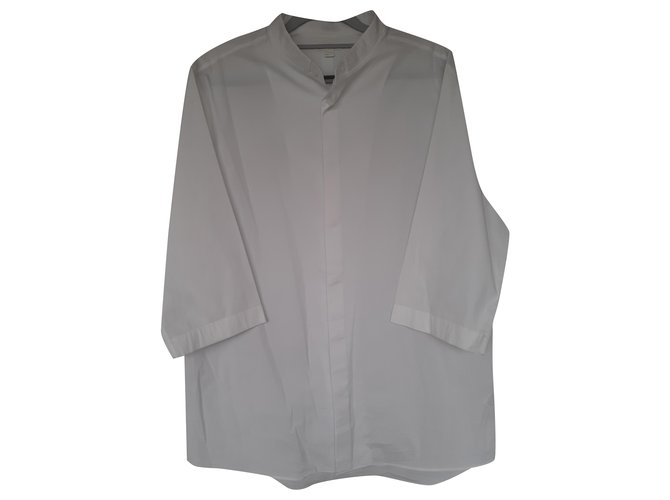 Camicia Cos Bianca in Cotone ed Elastan Bianco