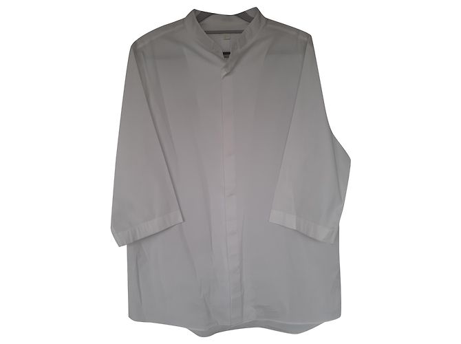 Camisa Cos Branca de Algodão e Elastano Branco