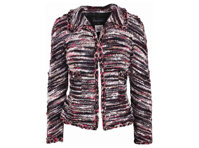 Chanel Jackets Dark red Wool  ref.274344