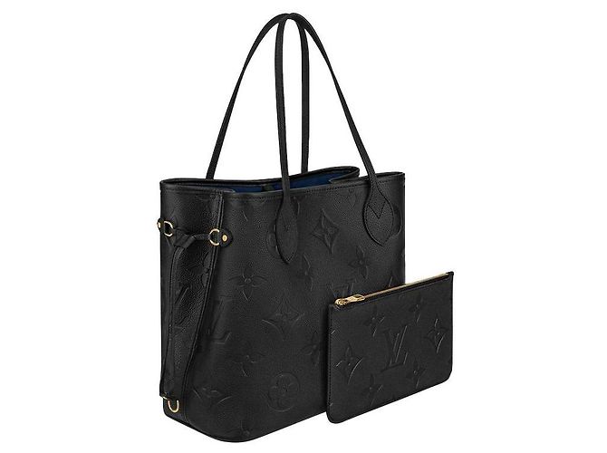 Louis Vuitton LV neverfull empreinte pelle nera Nero