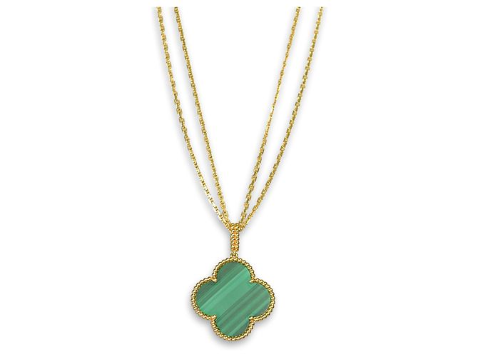 Collier Van Cleef & Arpels Magic Alhambra Malachite Or Vert 