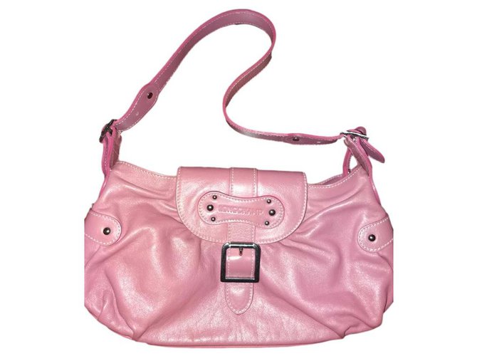 Idole Longchamp Clutch-Taschen Pink Leder Lammfell  ref.274513