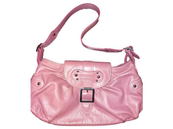 Idole Longchamp Clutch aus rosa Lammleder Pink