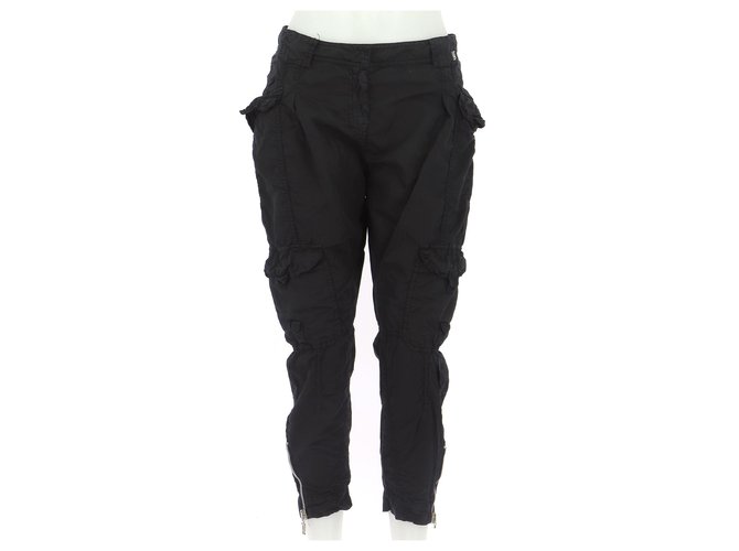 John Galliano Trousers Black Cotton  ref.274532